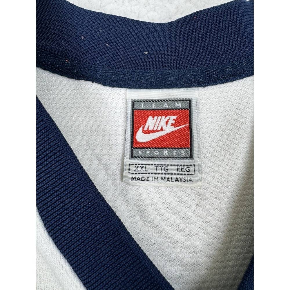 Vtg 90's UConn Huskies Warm Up Shirt Jersey 2XL Nike White NCAA Basketball - Picture 4 of 7